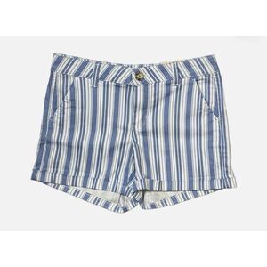 So Womens Blue White Striped Low Rise Favorite MIDI Shorts 3